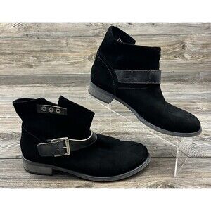 Cordani Ankle Boots Women's US 8.5 EU 39 Back Suede Buckle Accent Slip-On